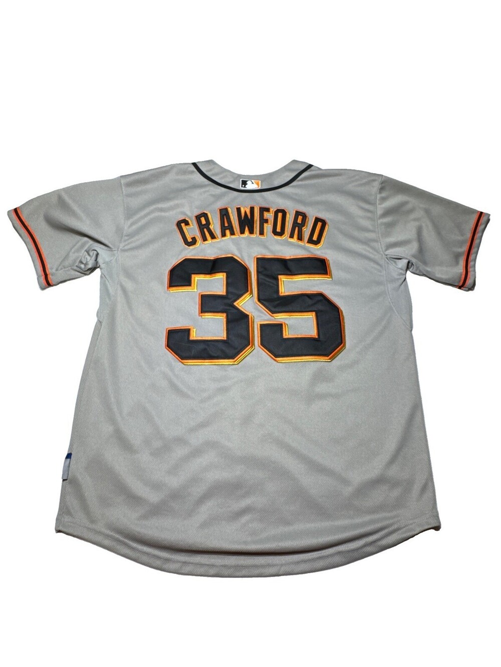 Authentic Majestic #35 Brandon Crawford Giants Jersey Cool Base Size 44 Gray